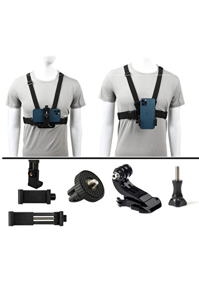 outfire Cep Telefonu Uyumlu Göğüs Kemeri Vlog Video Çekim Seti