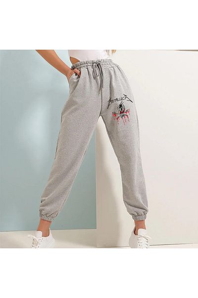 Touz Moda Unisex γκρι φούτερ με σχέδιο Metallica