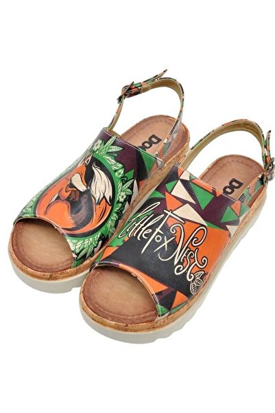 Dogo Жіночі веганські шкіряні різнокольорові сандалі на товстій підошві - Lit...