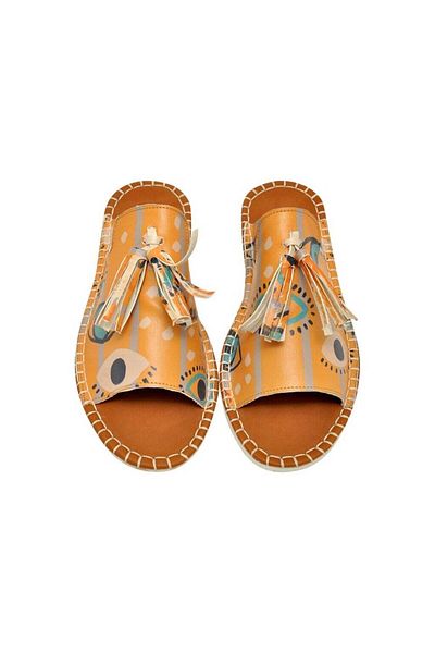 Dogo Women's Vegan Leather Orange Slippers - See You Design