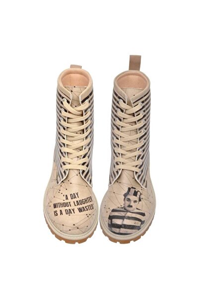 Dogo Жіночі веганські шкіряні бежеві довгі чоботи - C.chaplin Design