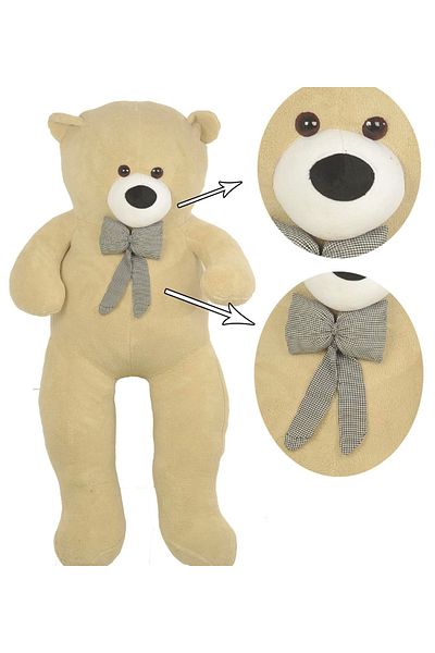 Sole Plush Bear 120 Cm Cute Plush Bear with Bow Tie - Premium Fabric Large Plush Bear