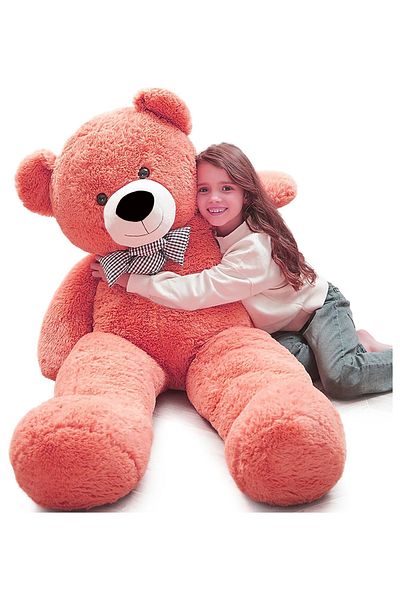 Sole Plush Bear 120 Cm Cute Plush Bear with Bow Tie - Premium Fabric Large Plush Bear