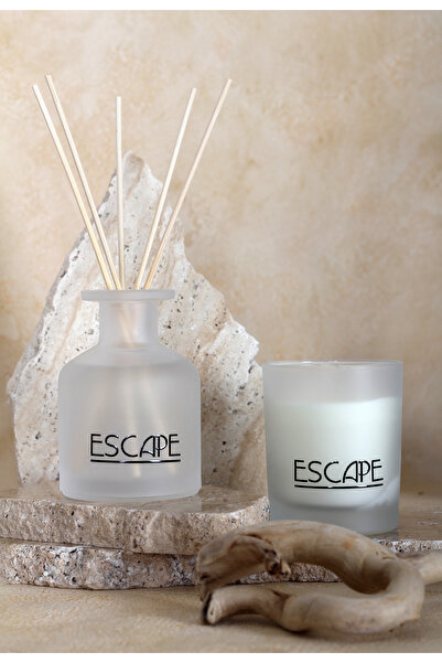 homeartplus Beyaz Çiçek Kokulu Lüks Bambu oda kokusu seti