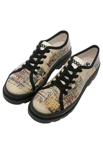 Dogo Kadın Vegan Deri Bej Sneakers - Take A Walk Tasarım