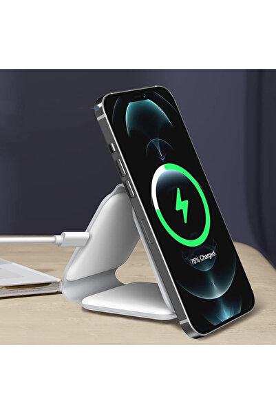 Coverzone Yeni Nesil 3in1 Masaüstü Wirelles Şarj Seti iPhone Uyumlu Kablosuz ...