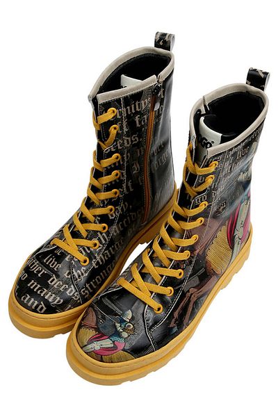 Dogo Women's Vegan Leather Black Zippered Long Boots - Joan Of Arc Design