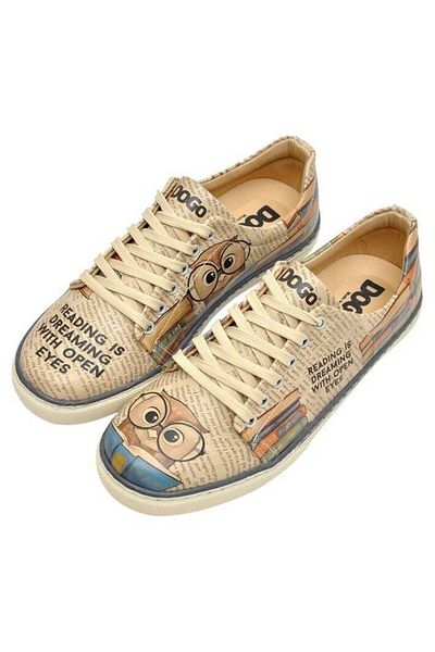 Dogo Pantofi de damă din piele vegană bej - The Wise Owl Design