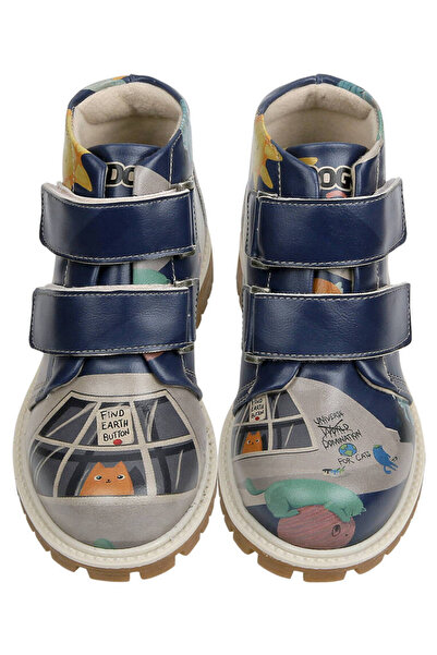 Dogo Çocuk Vegan Deri Çok Renkli Günlük Bot - Universe Domination Tasarım
