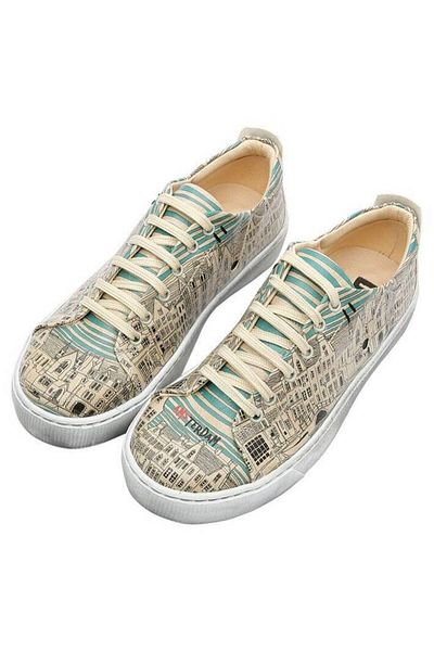 Dogo Pantofi de damă din piele vegană albastră - Amsterdam Design
