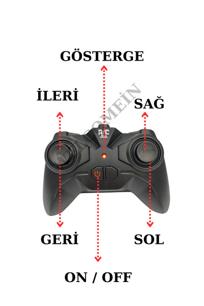 welcomein 2.4 Ghz RC Full Fonksiyon LED Işıklı Gövde 1:22 Şarjlı Uzaktan Kumandalı Drift Arabası