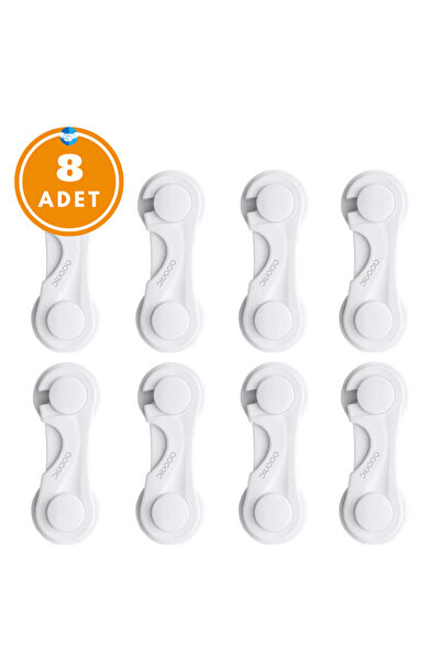 Miningaa 8 τεμάχια Παιδικό σετ ασφαλείας για μωρά με διπλό κάλυμμα για ντουλά...