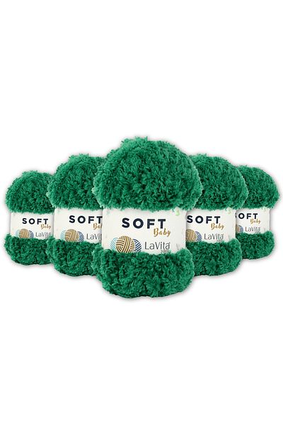 LaVita Yarn Μαλακό βελούδινο νήμα Amigurumi 5 Pack Πλεκτό στο χέρι νήμα Taka Yarn (8122-Benetton) Taka Yarn