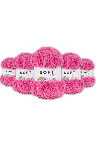 LaVita Yarn Μαλακό βελούδινο νήμα Amigurumi 5 Πακέτο Πλεκτό Χέρι Νήμα Taka Yarn (4121-Dried Rose)