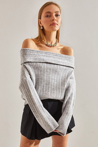 Bianco Lucci Damenpullover mit Rüschenkragen