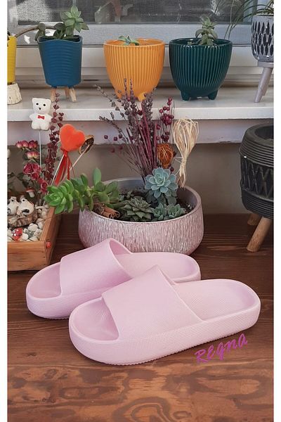 AkınalBella Water Resistant Powder Pink Women's Slippers