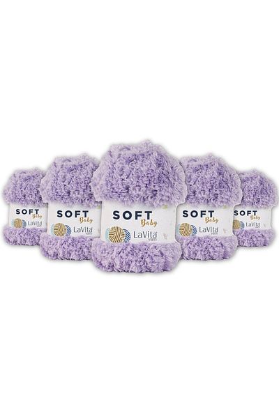 LaVita Yarn Μαλακό βελούδινο νήμα Amigurumi 5 Pack Πλεκτό στο χέρι νήμα Taka Yarn (5101-Lilac) Taka Yarn