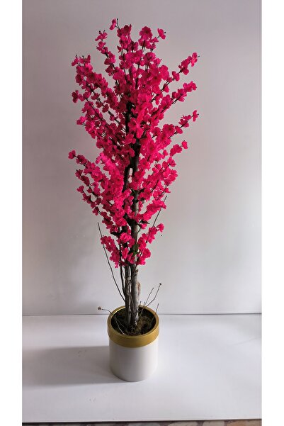 RUZGARCİCEK Rüzgar Yapay Çiçekçilik 30x30 Krem Gold Saksıda Bahardalı Ağacı