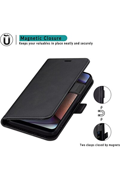 m.tk moveteck Xiaomi Redmi Note 10 Pro Kılıf Tam Kaplar Deri Dokulu Kapaklı Kartvizit Bölmeli Cüzdan Standlı Kart