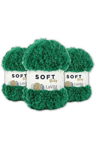 LaVita Yarn Мека бебешка кадифена прежда Amigurumi, 3 броя, прежда за ръчно плетене, прежда Taka (8122-Benetton)