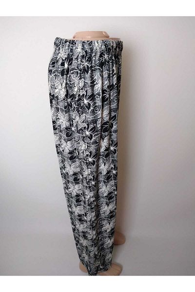 YAŞAR TRİKO Women's Large Size Patterned Seasonal Pocket Elastic Cotton Suede Home Street Door Front Bottom Clothing
