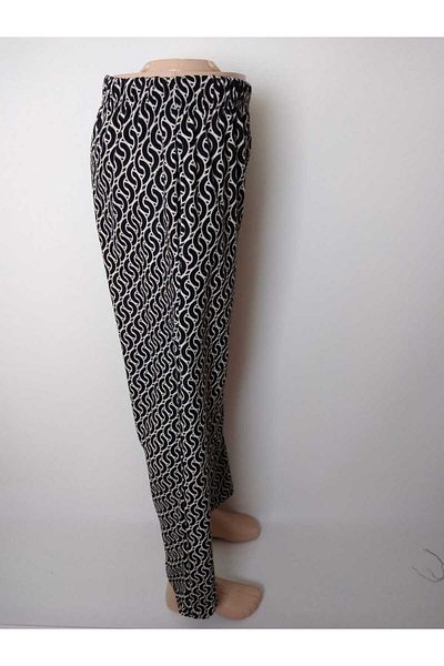 YAŞAR TRİKO Women's Large Size Patterned Seasonal Pocket Elastic Cotton Suede Home Street Door Front Bottom Clothing