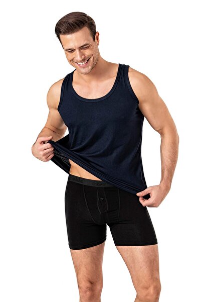 OBJE Lacivert Yaz Serinliği Modal Atlet