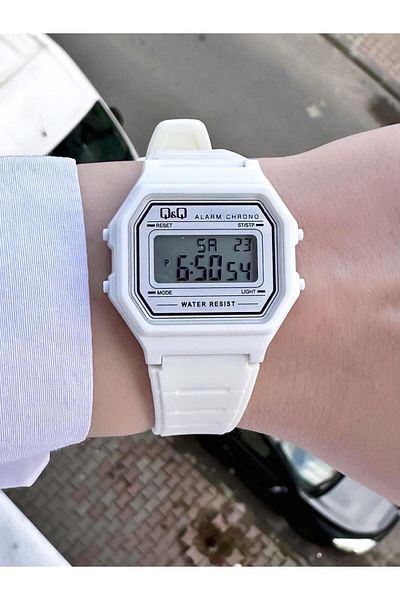 Q&Q Vintage Digital Women's Plastic Cord Wristwatch