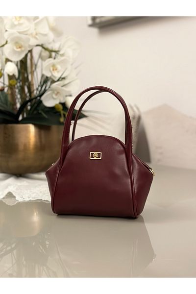 mossi Claret Red Faux Leather Women's Hand and Shoulder Bag