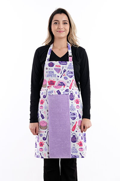 sevilya مريلة مطبخ مقاومة للماء ومضادة للسوائل من توليبا مع منشفة