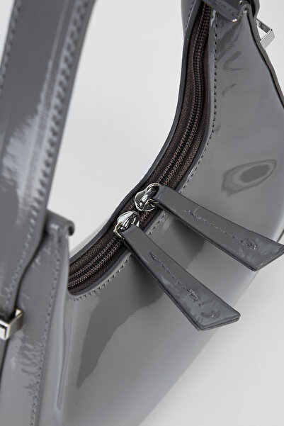 minebag CherryBag Special Strap Detailed Women's Handbag Gray