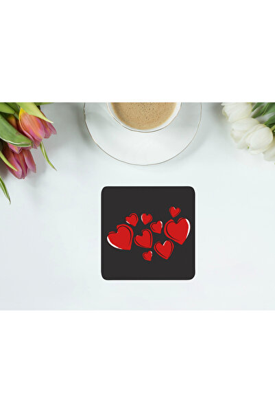 Nino Store Hearts February 14 Valentine's Day 7.5*7.5 cm Square Sponge Base G...