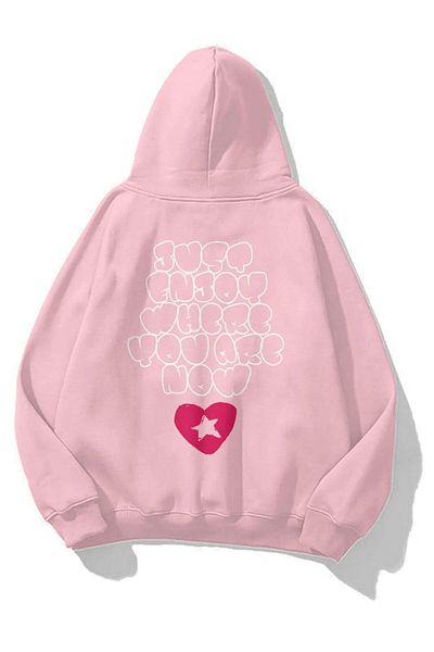 Gofeel Harajuku 3 Thread Just Enjoy Detail Oversize Unisex φούτερ