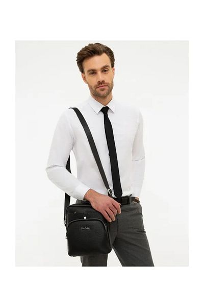 Pierre Cardin 01 ΤΕΜ 001431   Ανδρική τσάντα Messenger Τσάντα ΜΑΥΡΗ