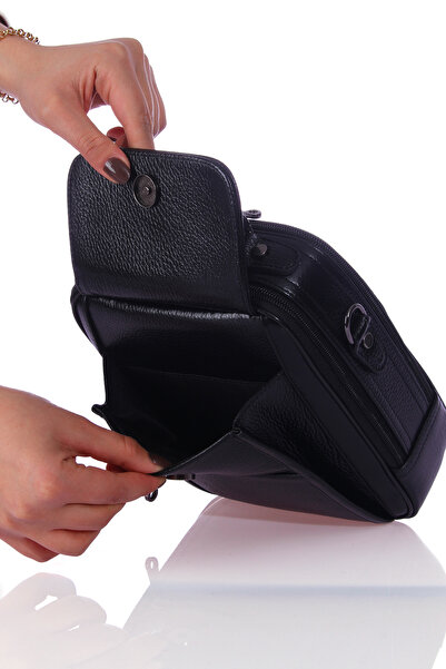 By Hakan Traum 90 Genuine Leather handbag messenger bag BLACK