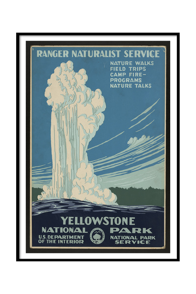 Beril Yamaç Design Studio Poster vintage Yellowstone, reproducere artă de pos...