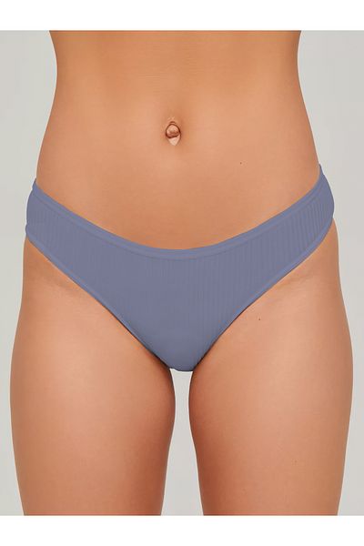 MİSTİRİK Slip din bumbac elastic model Taranto cu talie înaltă cu nervuri Culoare liliac