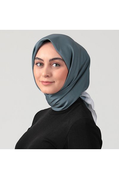 ipekistanbul Eșarfă din mătase din bumbac - Culoare uni - Afumată