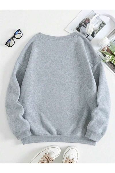 AEMİ Φούτερ Unisex Mooody-Wizardy Cow με στάμπα με λαιμόκοψη