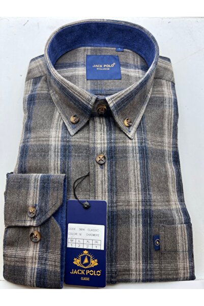 Jack Polo Erkek Tek Cep Kışlık Kaşmir Gömlek