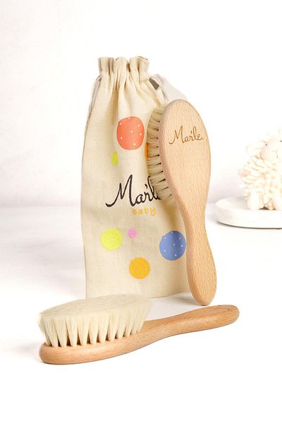 MAR'LE Mar'Le 100% Natural Goat Hair Baby Hair Brush (Neonborn)