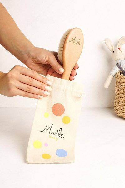 MAR'LE Mar'Le 100% Natural Goat Hair Baby Hair Brush (Neonborn)
