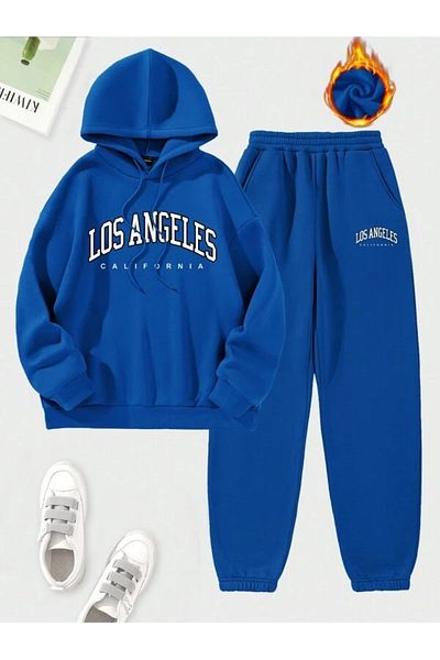 MOONBULL Σετ φόρμας Unisex Los Angeles CA με στάμπα με κουκούλα