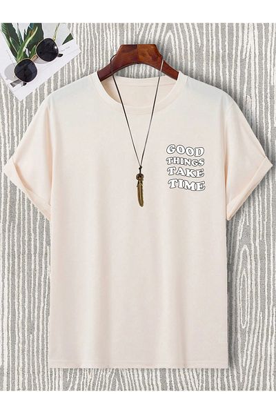 MAGORS Μπλουζάκι Good Things Printed Oversize Beige T-shirt