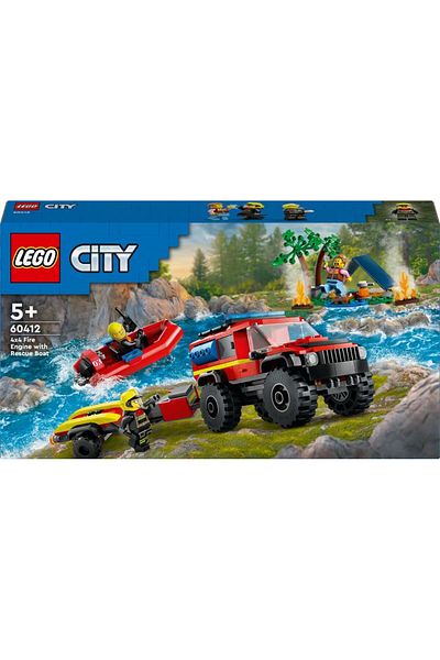 LEGO City 4x4 Rescue Boat Fire Truck 60412