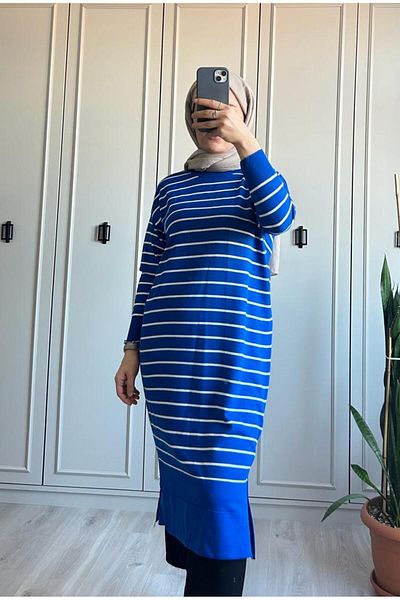 modasusev Striped Hijab Tunic