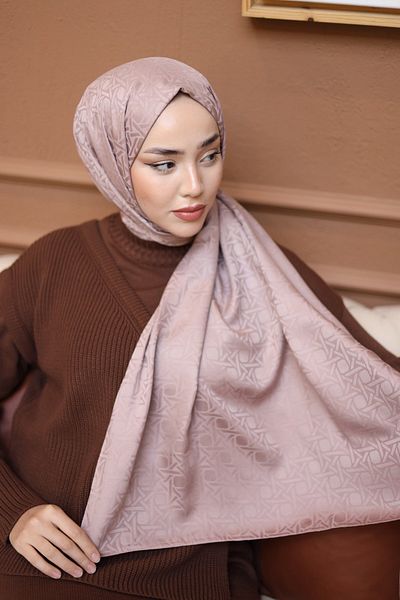 Silk Home Jacquard Deluxe Shawl - Powder