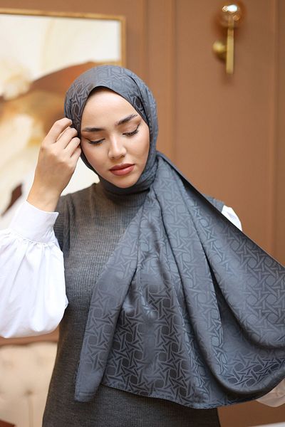Silk Home Jacquard Deluxe Shawl - Smoked