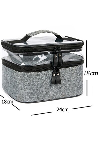 joseki Hediye Makyaj Düzenleme Çantası Şeffaf Bölme Seyehat Organizeri Kadın ...