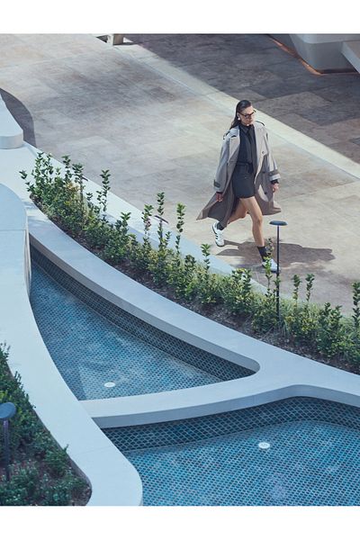 Koton Trenchcoat mit zweireihiger Knopfleiste und Gürteltasche in der Taille